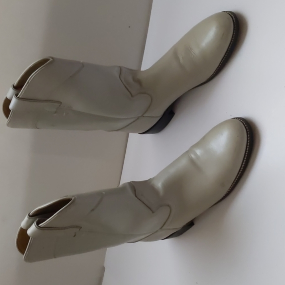 Diamond J leather Western cowboy boots-sz    7B
